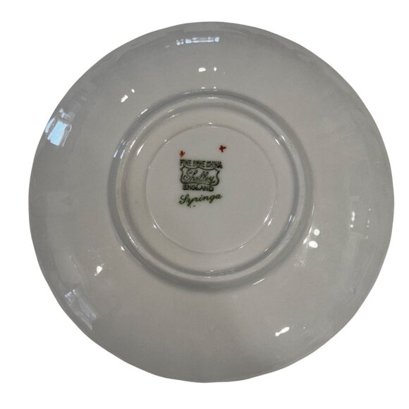 Shelley Fine Bone China Demitasse Syringa Cup Saucer Set Floral Vintage England - Picture 3 of 10